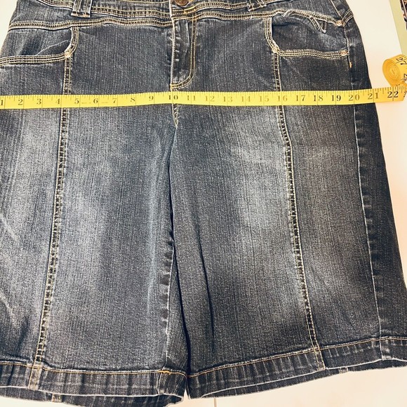 Venezia women's denim cotton pockets decorative seams Bermuda shorts 18/16 pics - Picture 16 of 16